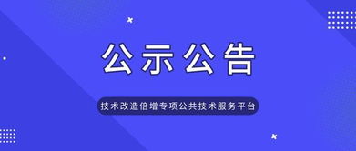 關于2019年技術改造倍增專項公共技術服務平臺項目擬資助計劃公示